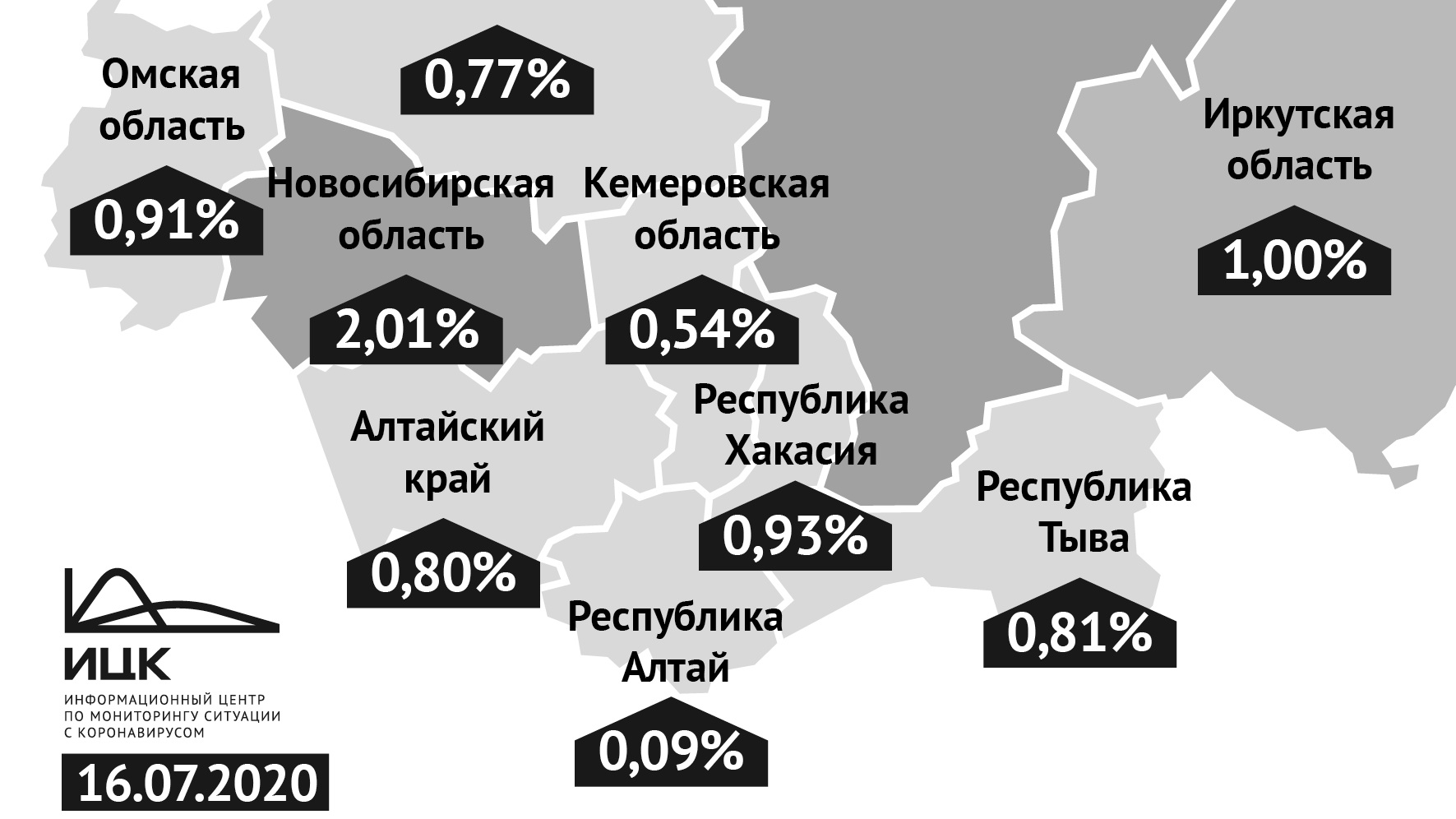 Хакасия переместилась на 4-е место в рейтинге СФО по летальности пациентов  с COVID-19 - Пульс Хакасии