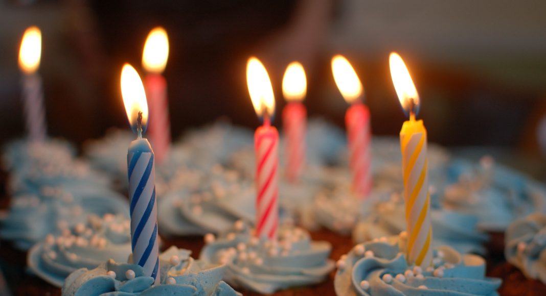 День рождения, торт, свечи