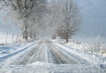 Дорога, снег