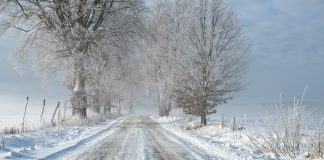 Дорога, снег