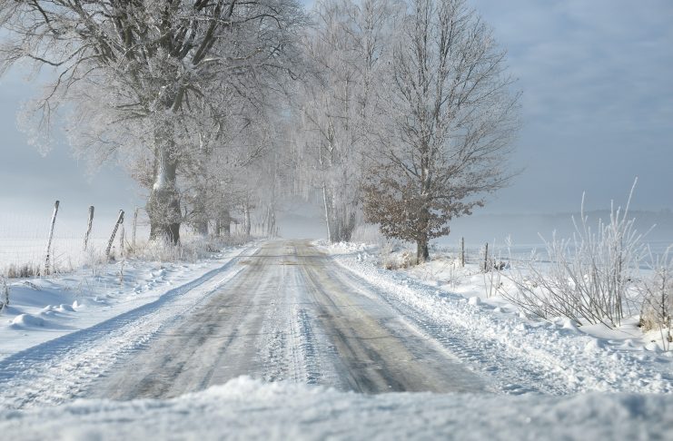 Дорога, снег