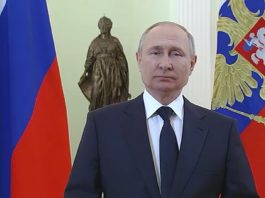 Кадр из видеообращения В.В. Путина http://www.kremlin.ru