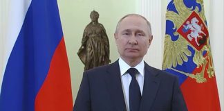 Кадр из видеообращения В.В. Путина http://www.kremlin.ru