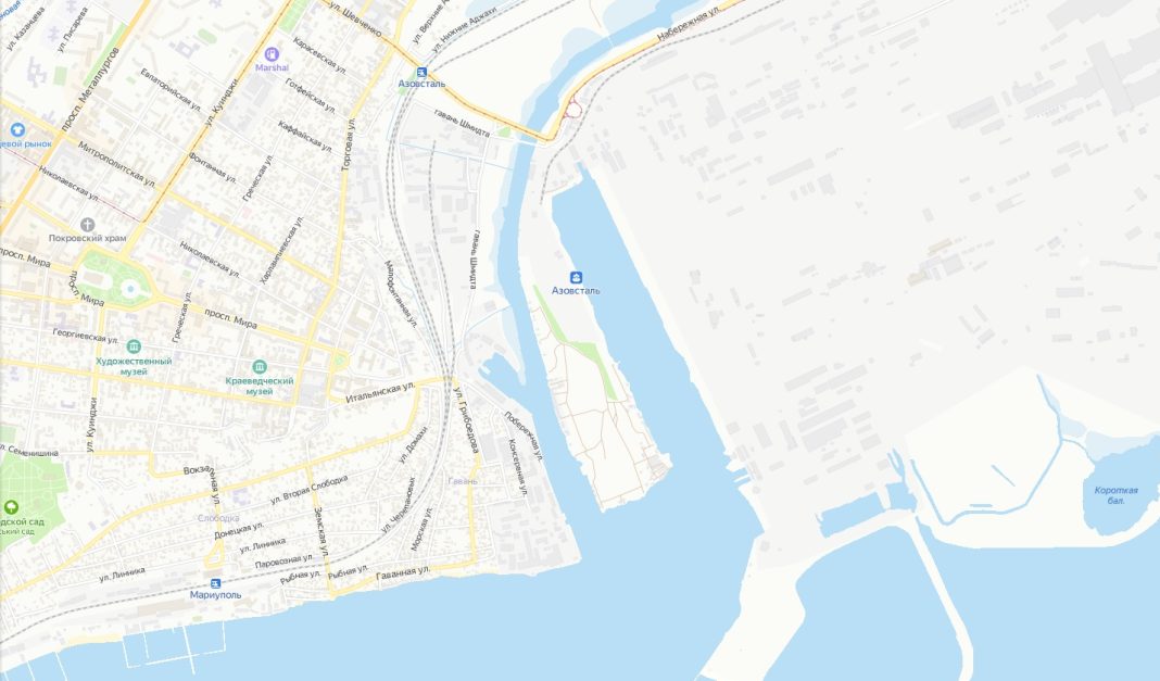 Мариуполь, Азовсталь. Яндекс-карты