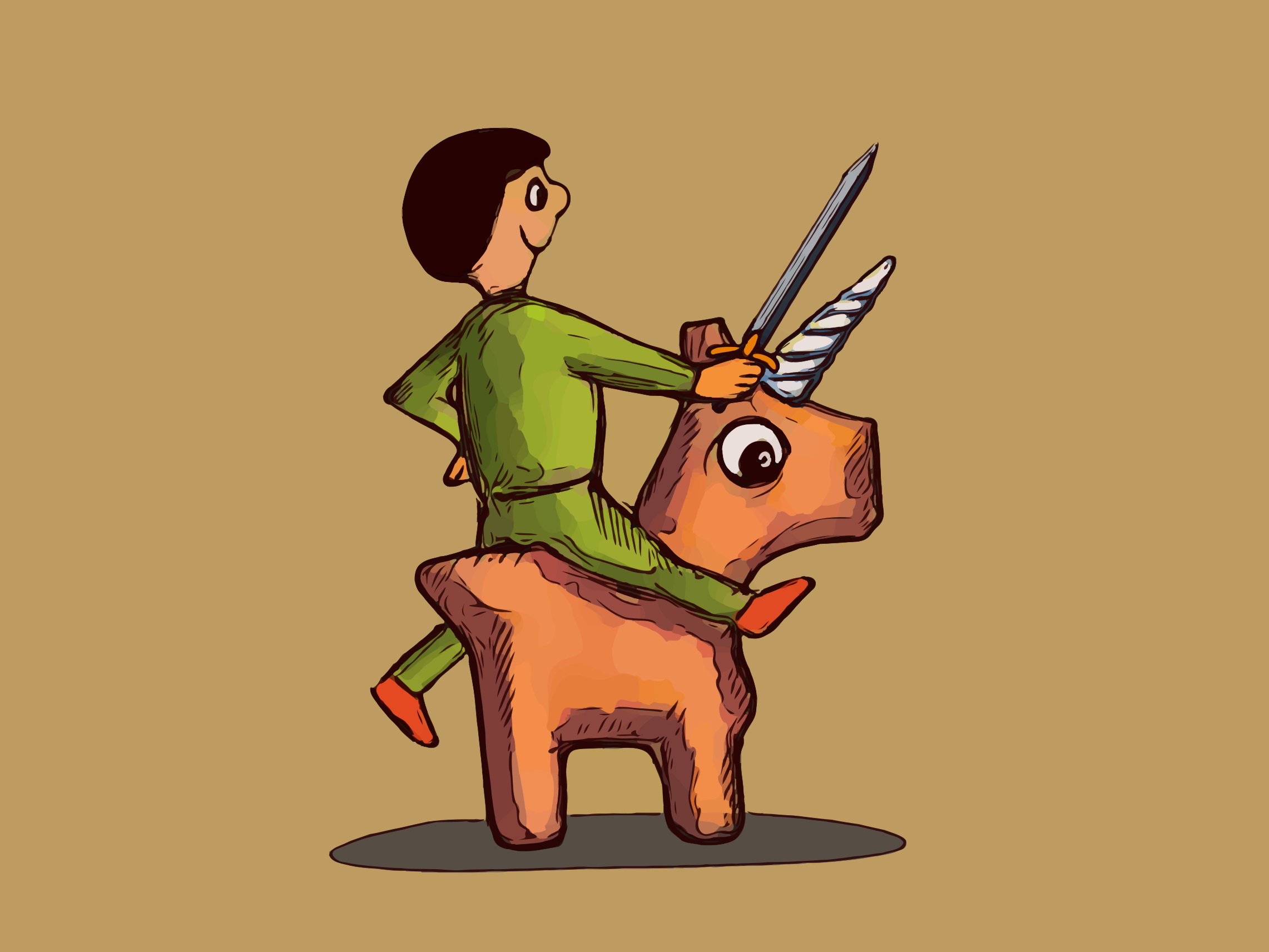Ребенок на лошадке
