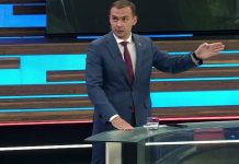 Юрий Афонин. Кадр съемки «Россия 1»