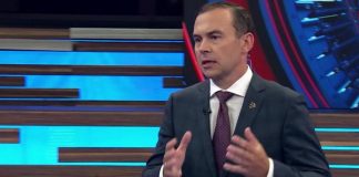Юрий Афонин. Кадр съемки «Россия 1»