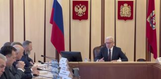 Кадр съемки пресс-службы Александра Усса