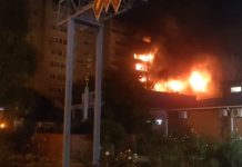 Пожар в Ейске после крушения самолета СУ-34