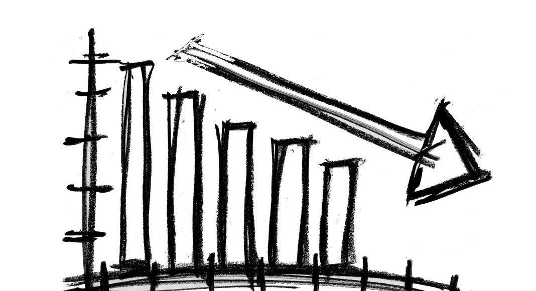 Застой. Регресс экономики. Картинка из фотобанка