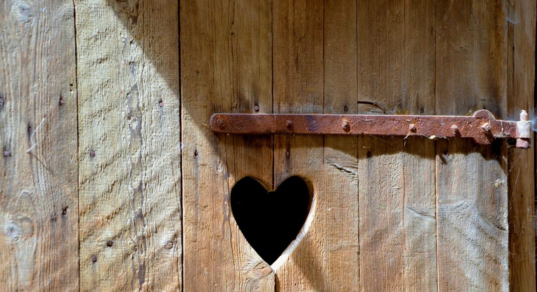 Изображение из фотобанка Деревянный туалет