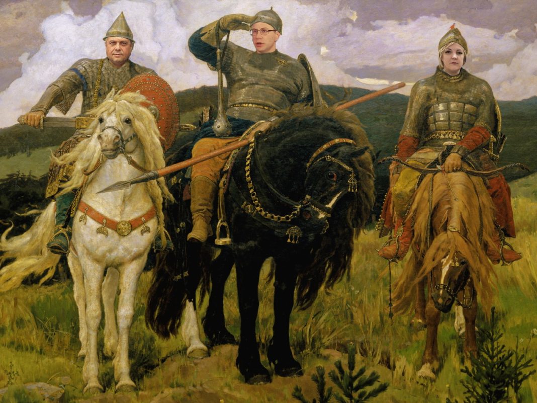 Три богатыря. Коллаж puse19.ru