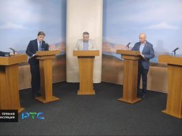 Дебаты кандидатов на пост главы РХ. Кадр съемки РТС