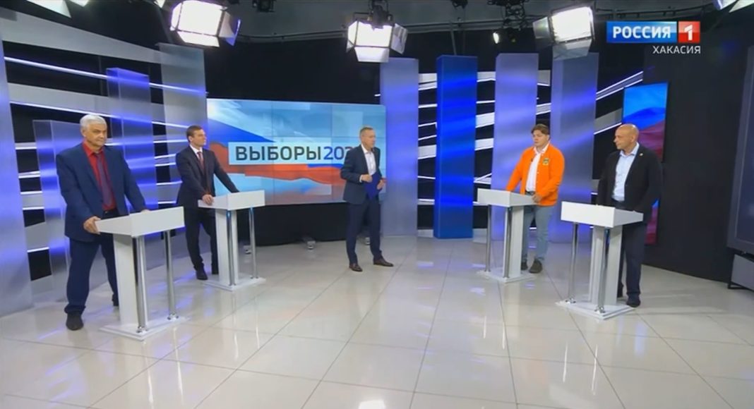 Дебаты кандидатов на пост главы РХ. Кадр съемки «Россия 1» Дебаты кандидатов на пост главы РХ. Кадр съемки «Россия 1»
