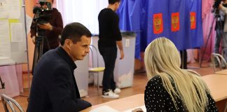 Алексей Лемин. Выборы 2023. Фото пресс-службы администрации Абакана