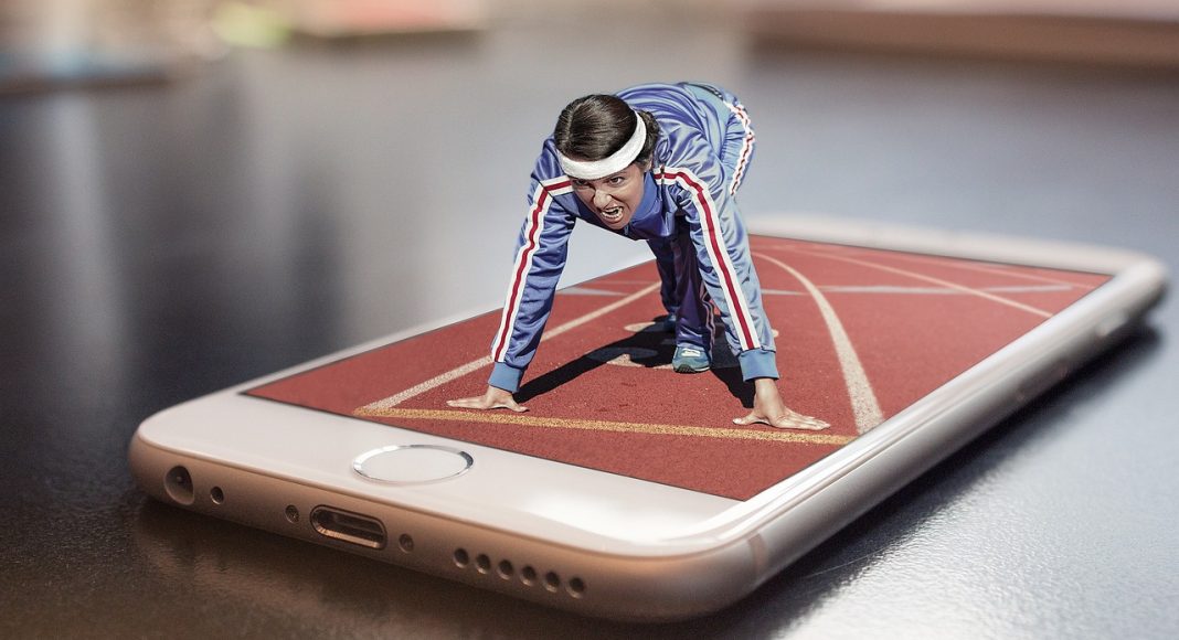 Изображение из фотобанка Старт. Бег