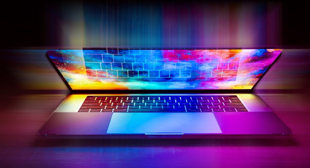 Ноутбук. Электроника. Картинка из фотобанка