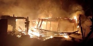 Пожар. Скрин видео МЧС Хакасии