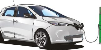 Электрозаправка. Изображение из фотобанка