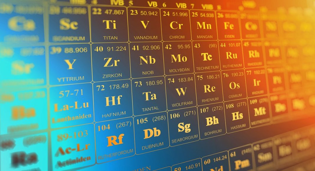 Таблица Менделеева. Химические элементы. Изображение из фотобанка