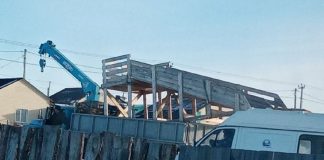 Демонтаж горки. Фото Ширинского сельского совета