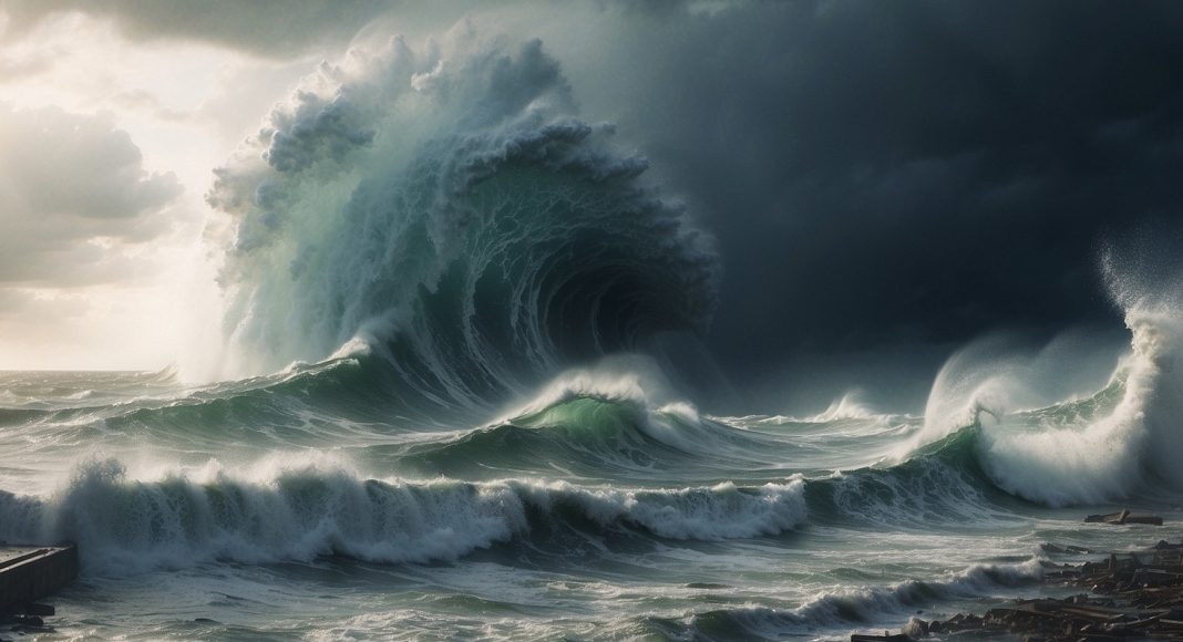 Цунами. Стихия. Изображение из фотобанка