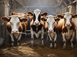 Коровы, КРС. Изображение: Kandinsky