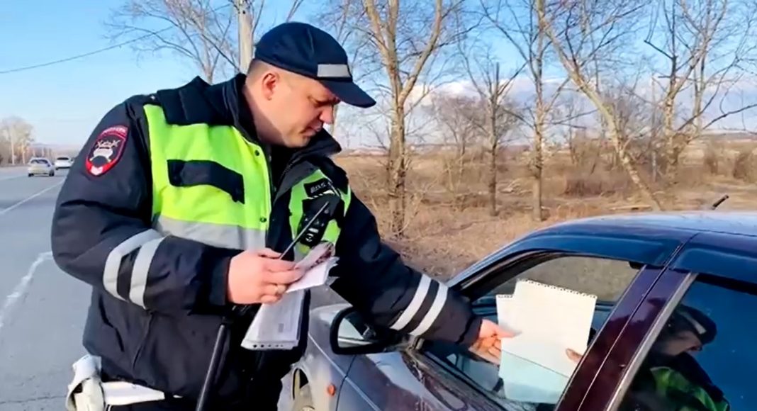 Кадр съемки ГИБДД