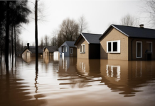 Паводок. Подтопление. Изображение kandinsky