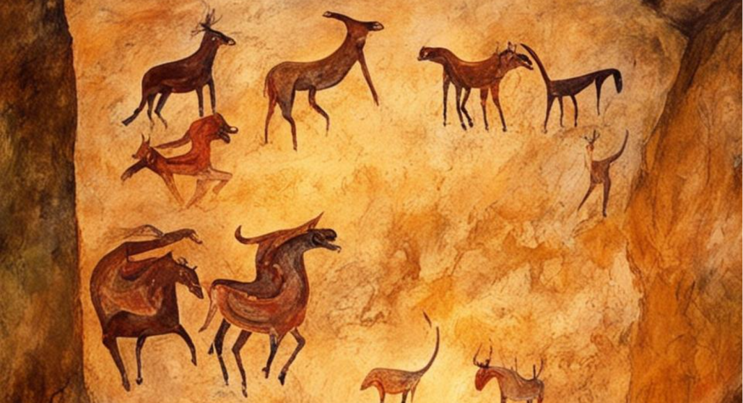 Наскальные рисунки. Изображение kandinsky