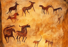 Наскальные рисунки. Изображение kandinsky