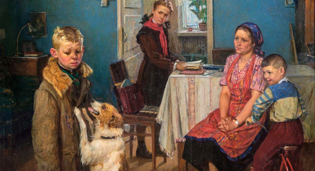 Картина Ф. Решетникова «Опять двойка»