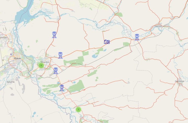 Карта дорожных камер. Источник: КРУДОР