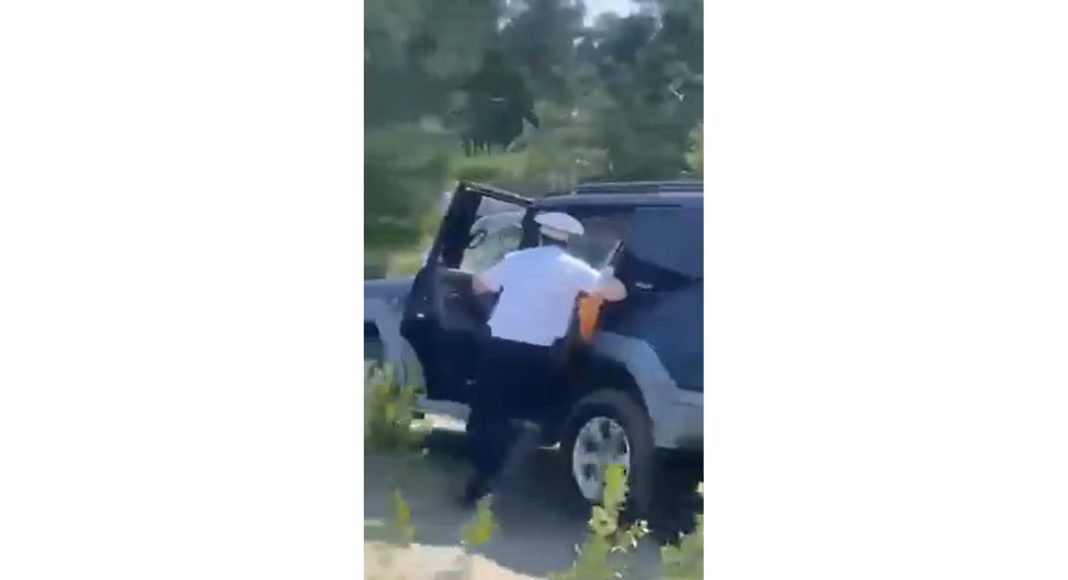 Кадр съемки, опубликованной Госавтоинспекцией Красноярского края