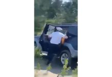 Кадр съемки, опубликованной Госавтоинспекцией Красноярского края