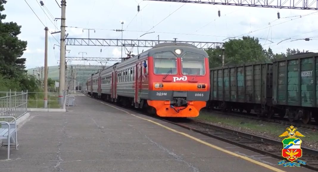 Кадр съемки Абаканского ЛО МВД