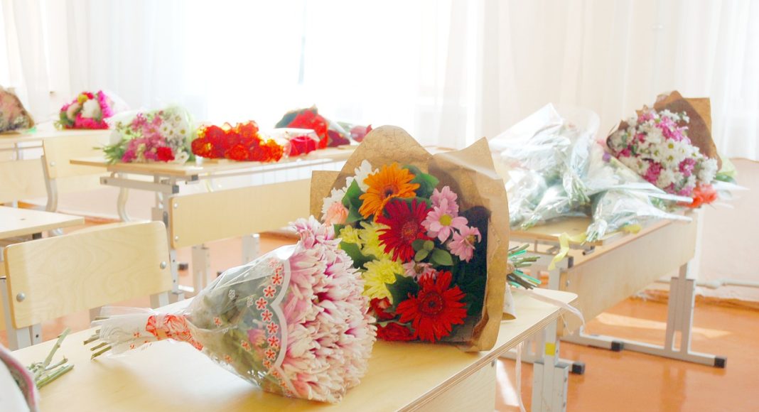 1 сентября, цветы, школа