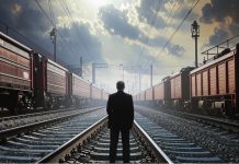 Железная дорога, уголь. Изображение kandinsky