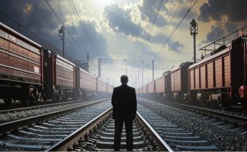 Железная дорога, уголь. Изображение kandinsky