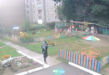 Кадр съемки видеонаблюдения