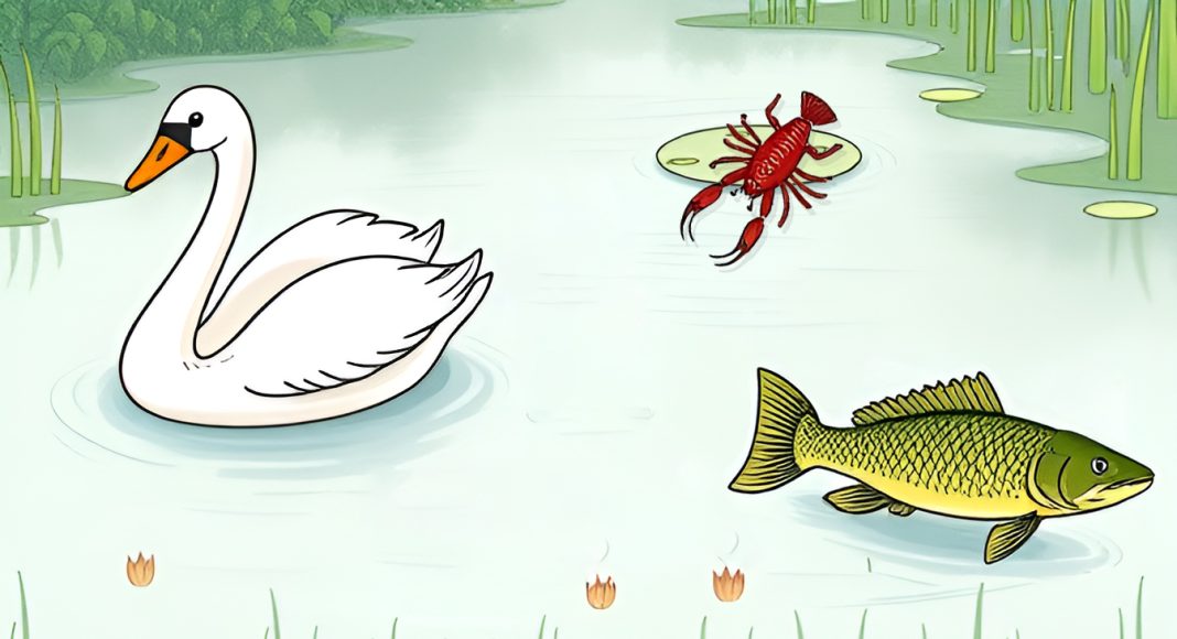 Лебедь, рак и щука