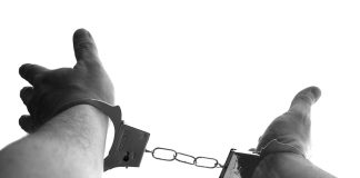 Наручники, преступление, арест