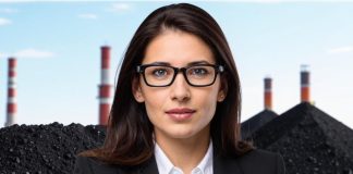 Женщина политик. Уголь. Изображение kandinsky