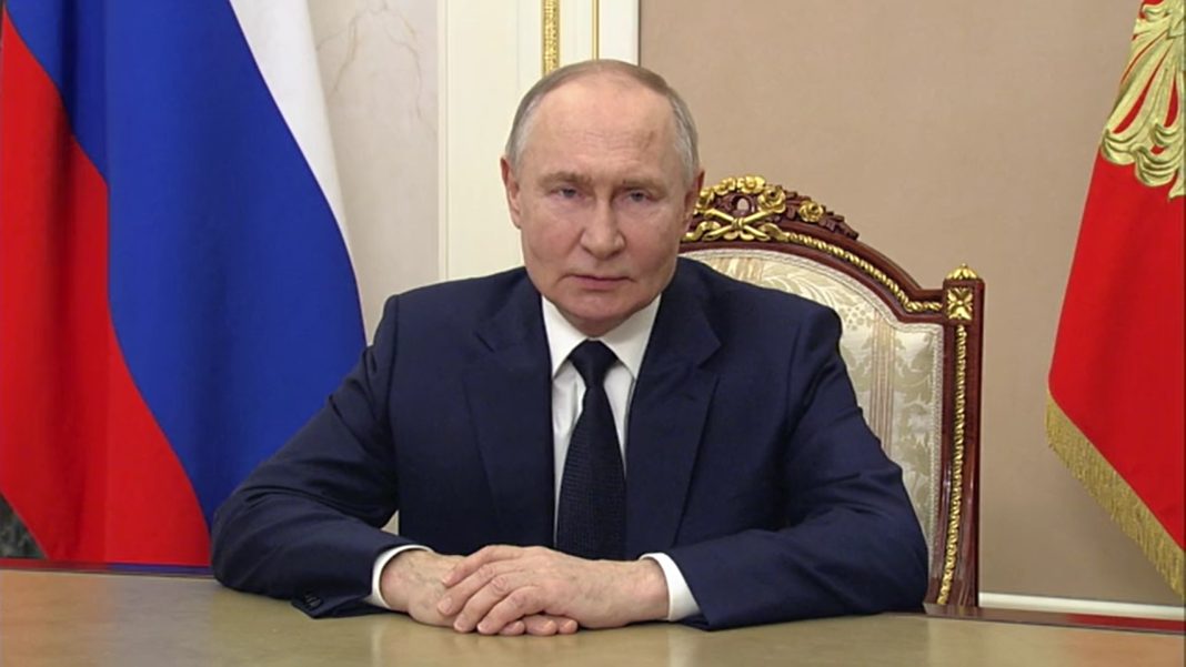 Владимир Путин. Кадр съемки пресс-службы Кремля