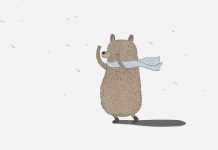 погода, ветер, снег, медведь