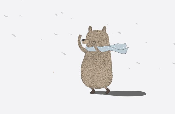 погода, ветер, снег, медведь