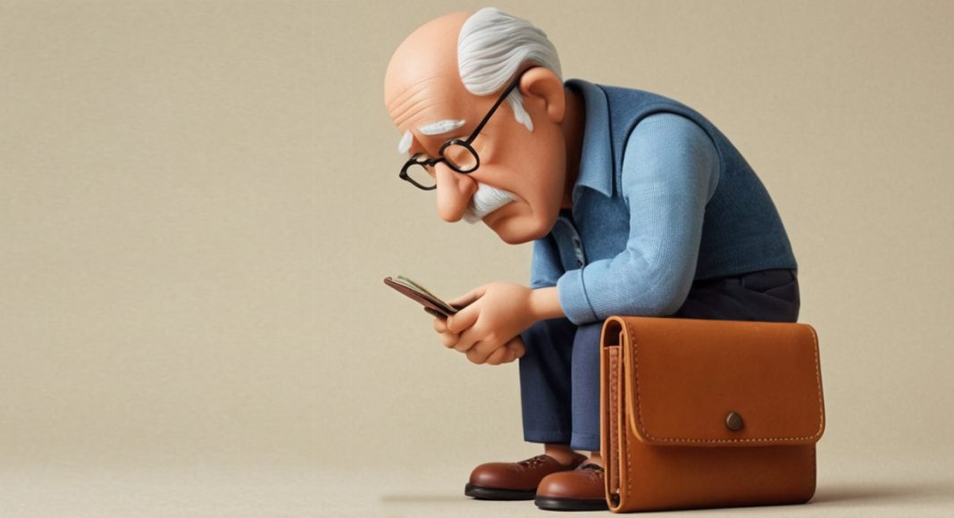 Мошенники, обман, пенсионер. Генерация ИИ