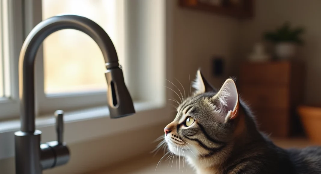 кот, кран, вода, водоснабжение, отключение воды