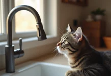 кот, кран, вода, водоснабжение, отключение воды