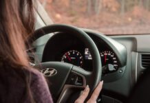 женщина, водитель, авто